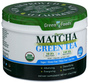 Green Foods, Organic Matcha Green Tea, 1 Each, 5.5 Oz Green Foods, Organic Matcha Green Tea, 1 Each, 5.5 Oz