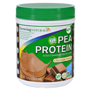 Growing Naturals, Pea Protein Powder Chocolate Power, 1 Each, 15.8 Oz Growing Naturals, Pea Protein Powder Chocolate Power, 1 Each, 15.8 Oz