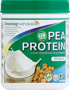Growing Naturals, Yellow Pea Protein Powder Original, 1 Each, 16 Oz Growing Naturals, Yellow Pea Protein Powder Original, 1 Each, 16 Oz
