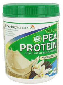 Growing Naturals, Yellow Pea Protein Vanilla Blast, 1 Each, 16.7 Oz Growing Naturals, Yellow Pea Protein Vanilla Blast, 1 Each, 16.7 Oz