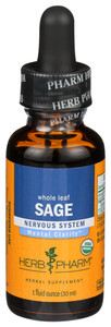 Herb Pharm, Sage Liquid Herbal Extract, 1 Each, 1 Oz Herb Pharm, Sage Liquid Herbal Extract, 1 Each, 1 Oz