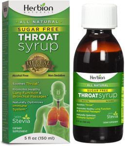 Herbion Naturals, Sugar Free Throat Syrup All Natural, 1 Each, 5 Oz Herbion Naturals, Sugar Free Throat Syrup All Natural, 1 Each, 5 Oz