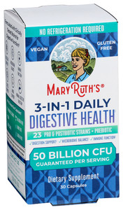 Mary Ruth's, 3-in-1 Daily Digestive Health Supplement, Case Of 1, 30 Ct Mary Ruth's, 3-in-1 Daily Digestive Health Supplement, Case Of 1, 30 Ct