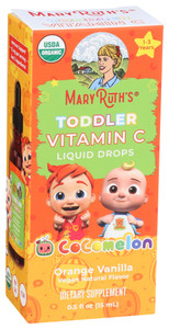 Mary Ruth's, Cocomelon Toddler Vitamin C Liquid Drops, Case Of 1, 0.5 Oz Mary Ruth's, Cocomelon Toddler Vitamin C Liquid Drops, Case Of 1, 0.5 Oz