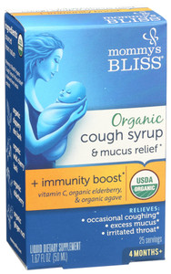 Mommy's Bliss, Organic Baby Cough Syrup And Mucus Relief Immunity Boost Dietary Supplement Box, 1 Ea Mommy's Bliss, Organic Baby Cough Syrup And Mucus Relief Immunity Boost Dietary Supplement Box, 1 Ea