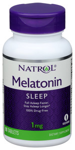 Natrol, Melatonin Sleep Tablets 1mg, 1 Each, 90 Ct Natrol, Melatonin Sleep Tablets 1mg, 1 Each, 90 Ct