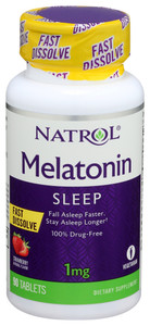 Natrol, Fast Dissolving Melatonin 1mg, 1 Each, 90 Tab Natrol, Fast Dissolving Melatonin 1mg, 1 Each, 90 Tab