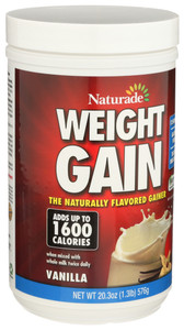 Naturade, Inc., Weight Gain Vanilla, 1 Each, 20.3 Oz Naturade, Inc., Weight Gain Vanilla, 1 Each, 20.3 Oz