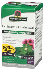 Nature's Answer, Echinacea & Goldenseal Capsules, Case Of 1, 60 Vcap Nature's Answer, Echinacea & Goldenseal Capsules, Case Of 1, 60 Vcap