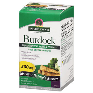 Nature's Answer, Burdock Capsules, Case Of 1, 90 Cap Nature's Answer, Burdock Capsules, Case Of 1, 90 Cap