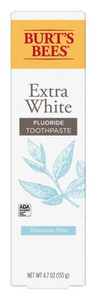 Burts Bees Toothpaste Extra White 4.7Oz Mountain Mint Burts Bees Toothpaste Extra White 4.7Oz Mountain Mint
