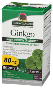 Nature's Answer, Ginkgo Leaf Capsules, Case Of 1, 60 Vcap Nature's Answer, Ginkgo Leaf Capsules, Case Of 1, 60 Vcap