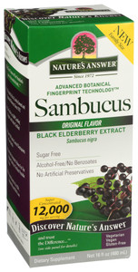 Nature's Answer, Sambucus Original Family Size 12,000mg, 1 Each, 16 Fl Oz Nature's Answer, Sambucus Original Family Size 12,000mg, 1 Each, 16 Fl Oz