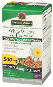 Nature's Answer, White Willow With Feverfew, Case Of 1, 60 Vcap Nature's Answer, White Willow With Feverfew, Case Of 1, 60 Vcap