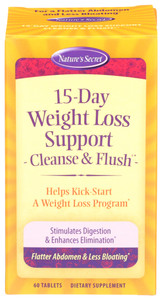 Nature's Secret, 15 Day Weight Loss Support Cleanse & Flush, 1 Each, 60 Cnt Nature's Secret, 15 Day Weight Loss Support Cleanse & Flush, 1 Each, 60 Cnt