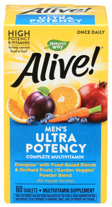 Nature's Way, Alive! Men's Ultra Potency Multi-vitamin, 1 Each, 60 Tab Nature's Way, Alive! Men's Ultra Potency Multi-vitamin, 1 Each, 60 Tab