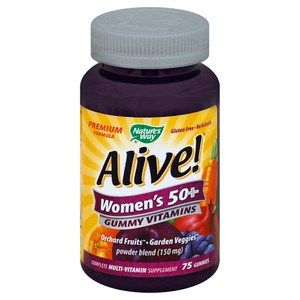 Nature's Way, Alive! Women's 50+ Gummy Multi-vitamins, 1 Each, 75 Chew Nature's Way, Alive! Women's 50+ Gummy Multi-vitamins, 1 Each, 75 Chew