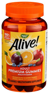 Nature's Way, Alive! Adult Premium Gummy Multi-vitamin, 1 Each, 90 Ct Nature's Way, Alive! Adult Premium Gummy Multi-vitamin, 1 Each, 90 Ct