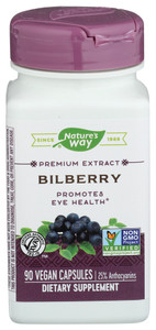 Nature's Way, Standardized Bilberry Extract Dietary Supplement Vegetarian Capsules, 1 Each, 90 Cap Nature's Way, Standardized Bilberry Extract Dietary Supplement Vegetarian Capsules, 1 Each, 90 Cap