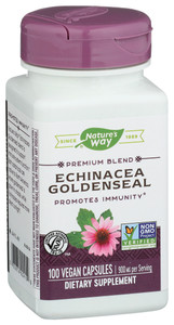 Nature's Way, Echinacea Goldenseal Premium Extract 900mg, 1 Each, 100 Cap Nature's Way, Echinacea Goldenseal Premium Extract 900mg, 1 Each, 100 Cap