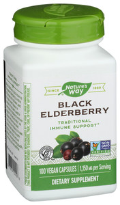 Nature's Way, Dietary Supplement Black Elderberry, 1 Each, 100 Cap Nature's Way, Dietary Supplement Black Elderberry, 1 Each, 100 Cap