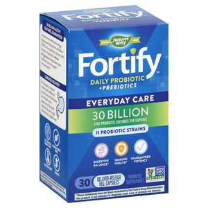 Nature's Way, Fortify Daily Probiotic & Prebiotics Everyday Care 30 Billion, 1 Each, 30 Vcap Nature's Way, Fortify Daily Probiotic & Prebiotics Everyday Care 30 Billion, 1 Each, 30 Vcap