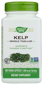 Nature's Way, Kelp Whole Thalus, 1 Each, 180 Cap Nature's Way, Kelp Whole Thalus, 1 Each, 180 Cap