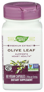 Nature's Way, Olive Leaf Dietary Supplement Vegetarian Capsules, 1 Each, 60 Cap Nature's Way, Olive Leaf Dietary Supplement Vegetarian Capsules, 1 Each, 60 Cap