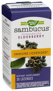 Nature's Way, Sambucus Immune Standardized Elderberry Lozenges, 1 Each, 30 Ct Nature's Way, Sambucus Immune Standardized Elderberry Lozenges, 1 Each, 30 Ct
