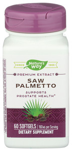Nature's Way, Softgels Premium Extract Saw Palmetto, 1 Each, 60 Sgel Nature's Way, Softgels Premium Extract Saw Palmetto, 1 Each, 60 Sgel