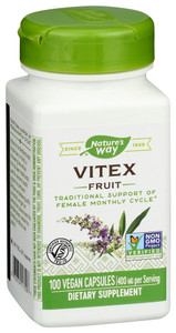 Nature's Way, Dietary Supplement Vitex Fruit, 1 Each, 100 Cap Nature's Way, Dietary Supplement Vitex Fruit, 1 Each, 100 Cap
