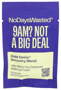 No Days Wasted, Dhm Detox Recovery Blend, Case Of 30, 2 Cap No Days Wasted, Dhm Detox Recovery Blend, Case Of 30, 2 Cap