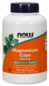 Now Foods, Magnesium Caps 400 Mg Dietary Supplement Bottle, 1 Each, 180 Vcap Now Foods, Magnesium Caps 400 Mg Dietary Supplement Bottle, 1 Each, 180 Vcap