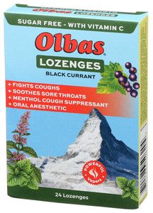 Olbas, Lozenges Black Currant Menthol Lozenges, 1 Each, 24 Ct Olbas, Lozenges Black Currant Menthol Lozenges, 1 Each, 24 Ct