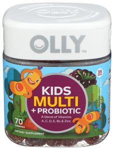 Olly, Kids Multi + Probiotic Gummies Yummy Berry Punch, 1 Each, 70 Ct Olly, Kids Multi + Probiotic Gummies Yummy Berry Punch, 1 Each, 70 Ct