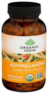 Organic India, Ashwagandha Capsules Bottle Vege Capsules, 1 Each, 180 Vcap Organic India, Ashwagandha Capsules Bottle Vege Capsules, 1 Each, 180 Vcap