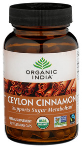 Organic India, Organic Ceylong Cinnamon Herbal Supplement, 1 Each, 90 Vcap Organic India, Organic Ceylong Cinnamon Herbal Supplement, 1 Each, 90 Vcap