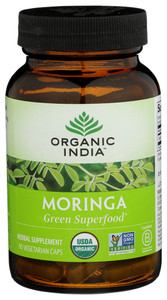 Organic India, Moringa Green Superfood Herbal Supplement, 1 Each, 90 Vcap Organic India, Moringa Green Superfood Herbal Supplement, 1 Each, 90 Vcap