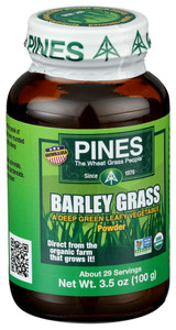 Pines International, Int`l, Organic Barley Grass Powder, 1 Each, 3.5 Oz Pines International, Int`l, Organic Barley Grass Powder, 1 Each, 3.5 Oz