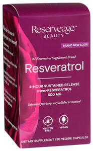 Reserveage Nutrition, Resveratrol Dietary Supplement, 1 Each, 30 Vcap Reserveage Nutrition, Resveratrol Dietary Supplement, 1 Each, 30 Vcap