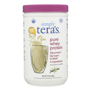 Simply Tera`s, Bourbon Vanilla Rbgh Free Whey Protein, 1 Each, 12 Oz Simply Tera`s, Bourbon Vanilla Rbgh Free Whey Protein, 1 Each, 12 Oz