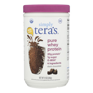 Simply Tera`s, Dark Chocolate Rbgh Free Whey Protein, 1 Each, 12 Oz Simply Tera`s, Dark Chocolate Rbgh Free Whey Protein, 1 Each, 12 Oz