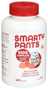 Smartypants, Gummy Vitamin Kids Complete Cherry Berry, 1 Each, 120 Ct Smartypants, Gummy Vitamin Kids Complete Cherry Berry, 1 Each, 120 Ct