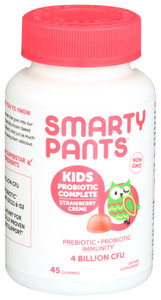 Smartypants, Strawberry Creme Kids Probiotic Supplement, 1 Each, 45 Ct Smartypants, Strawberry Creme Kids Probiotic Supplement, 1 Each, 45 Ct