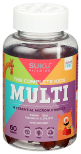 Suku Vitamins, Gummy, Complete Kids Multi, 1 Each, 60 Ct Suku Vitamins, Gummy, Complete Kids Multi, 1 Each, 60 Ct