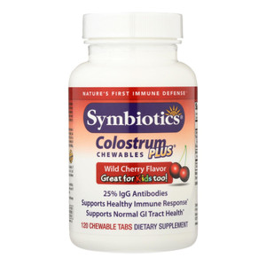 Symbiotics, Colostrum Plus Wild Cherry 20 Chewables, 1 Each, 120 Tab Symbiotics, Colostrum Plus Wild Cherry 20 Chewables, 1 Each, 120 Tab