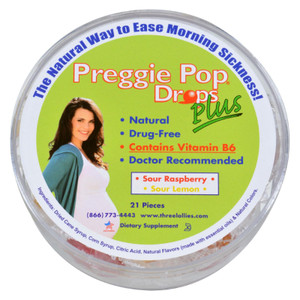 Three Lollies, Preggie Drops Plus With Vitamin B6, 1 Each, 21 Ct Three Lollies, Preggie Drops Plus With Vitamin B6, 1 Each, 21 Ct