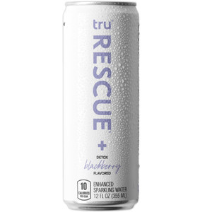 Tru, Rescue Detox Blackberry Enhanced Sparkling Water, Case Of 12, 12 Fl Oz Tru, Rescue Detox Blackberry Enhanced Sparkling Water, Case Of 12, 12 Fl Oz