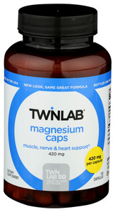 Twinlab, Magnesium Caps, Case Of 1 , 100 Cap Twinlab, Magnesium Caps, Case Of 1 , 100 Cap
