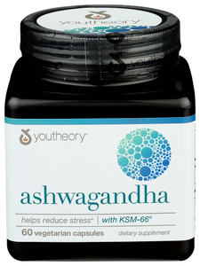 Youtheory, Ashwagandha, 1 Each, 60 Ct Youtheory, Ashwagandha, 1 Each, 60 Ct